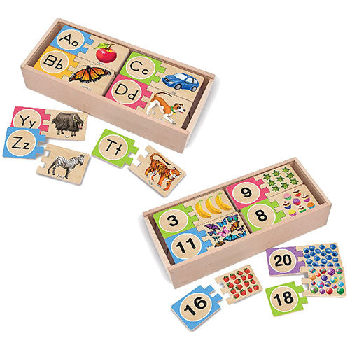  Melissa & Doug Self-Correcting Alphabet Wooden Puzzles With  Storage Box (52 pcs) - ABC Puzzles, Wooden Alphabet Puzzle For Kids Ages 4+  : Melissa & Doug, 2541: Toys & Games