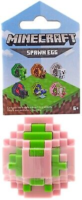 Bundle of 2 - Minecraft Spawn Egg Mini Figure |Zombie Pigman + Green Creeper