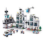 Brictek Building Construction Sets Police Academy Building Kit + Free 2pcs Police Figurine Set