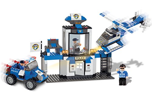 Bundle of 2 |Brictek Building Construction Sets (Police Racing Motorcycle & Police Rescue Team)