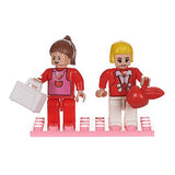 Bundle of 2 |Brictek Mini-Figurines (2 pcs School Teacher & 2 pcs Police Sets)