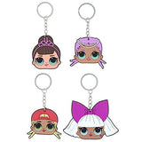 Bundle of 2 |L.O.L. Surprise! Party Favors - (Bendable Rubber Keychains & Sequin Keychains)