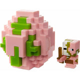 Bundle of 2 - Minecraft Spawn Egg Mini Figure |Zombie Pigman + Cave Spider