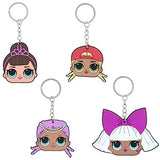 Bundle of 2 |L.O.L. Surprise! Party Favors - (Bendable Rubber Keychains & Sequin Keychains)