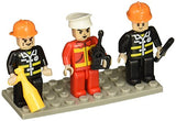 Bundle of 2 |Brictek Mini-Figurines (3 pcs Navy/Police/Fireman & 3 pcs Fire Bridgade Sets)