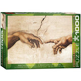 Bundle of 2 |EuroGraphics Creation of Adam by Michaelangelo Puzzle (1000-Piece) + Smart Puzzle Glue Sheets