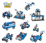 Bundle of 2 |Brictek Building Construction Sets (Small Police Station & Police Rescue Team)