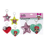 Bundle of 2 |L.O.L. Surprise! Party Favors - (Bendable Rubber Keychains & Sequin Keychains)