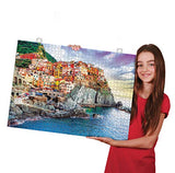 Bundle of 2 |Eurographics Paris France Panoramic 1000-Piece Puzzle + Smart Puzzle Glue Sheets