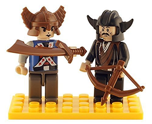 Bundle of 2 |Brictek Mini-Figurines (2 pcs Navy & 2 pcs Viking Sets)