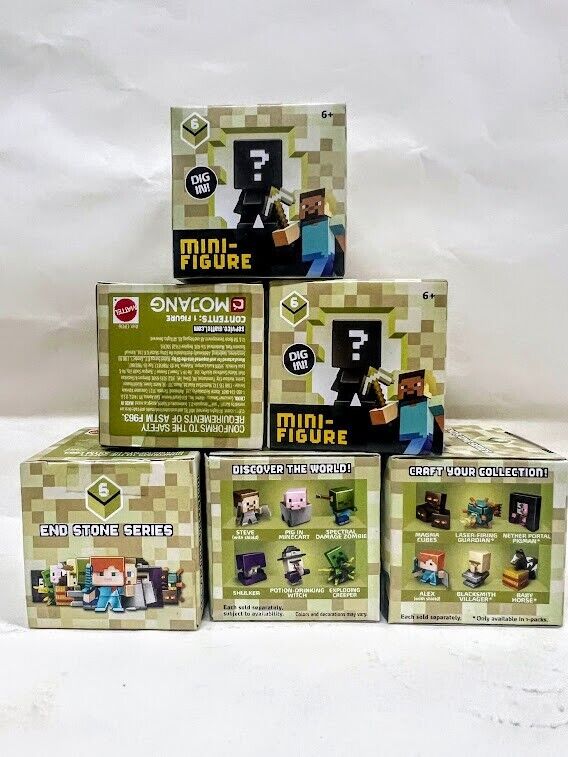 Bundles of 6 |Minecraft Mini Figure Blind Box End Stone Series 6 - Randomly Picked