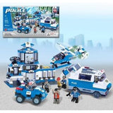 Brictek Building Construction Sets Big Police Station + Free 2pcs Police Figurine Set