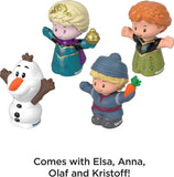 Fisher-Price Little People Toddler Toys Disney Frozen Elsa & Friends Figure Set with Anna Kristoff & Olaf for Ages 18+ Months