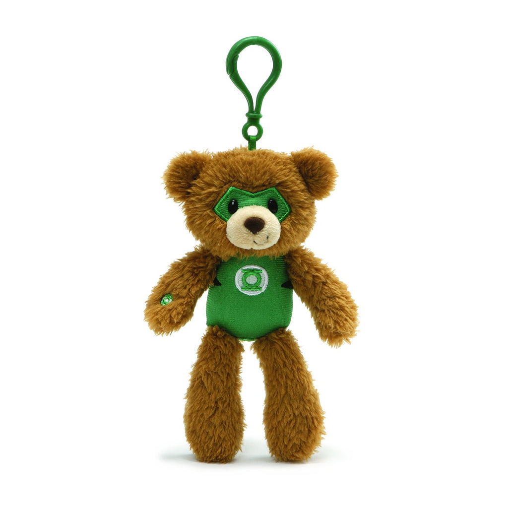 Gund DC Comics Fuzzy Green Lantern Plush Backpack Clip, 6.5” , Brown