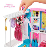 Barbie Dream Closet Playset with 30+ Clothes and Accessories Including 5 Outfits, Plus Mirror, Desk and Rotating Rack