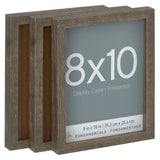 3 Pack Fundamentals 8”; x 10”; Gray Shadow Boxes by Studio Décor®