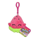 Bundle of 4 |Shopkins Clip On Plush - Apple Blossom, Kooky Cookie, Melonie Pips & Strawberry Kiss