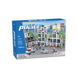 Brictek Building Construction Sets Police Academy Building Kit + Free 2pcs Police Figurine Set