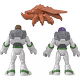 Bundle of 2 |Imaginext Disney Pixar Action Figure 2-Pack (Darby Steel & ZAP Patrol + Buzz Lightyear & Alisha Hawthorne)