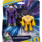 Bundle of 2 |Imaginext Disney Pixar Action Figure 2-Pack (Buzz Lightyear & Alisha Hawthorne + Zurg & Zyclops)