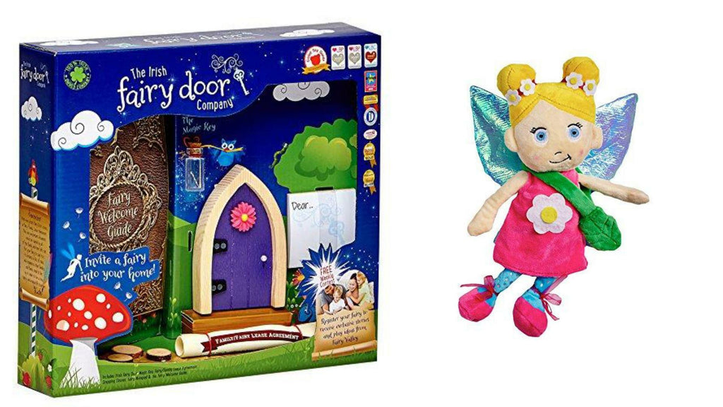 Bundles of 2 |Magical Irish Fairy Purple Arch Door & Plush Soft Toy Layla Belle |by The Irish Fairy Door Company