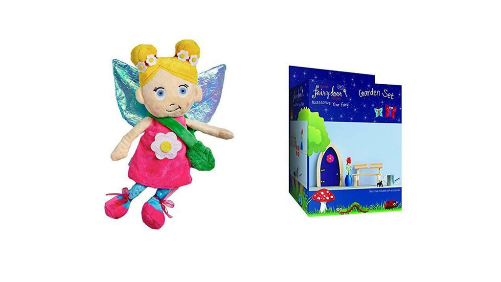 Bundles of 2 |Magical Irish Fairy Plush Soft Toy Layla Belle & 4-Piece Garden Accessory Set |by The Irish Fairy Door Company