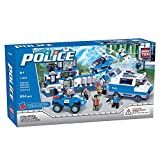 Brictek Building Construction Sets Big Police Station + Free 2pcs Police Figurine Set