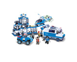 Brictek Building Construction Sets Big Police Station + Free 2pcs Police Figurine Set