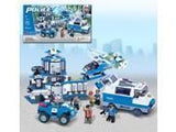 Brictek Building Construction Sets Big Police Station + Free 2pcs Police Figurine Set