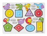 Melissa & Doug Shapes Wooden Peg Puzzle, 8pc