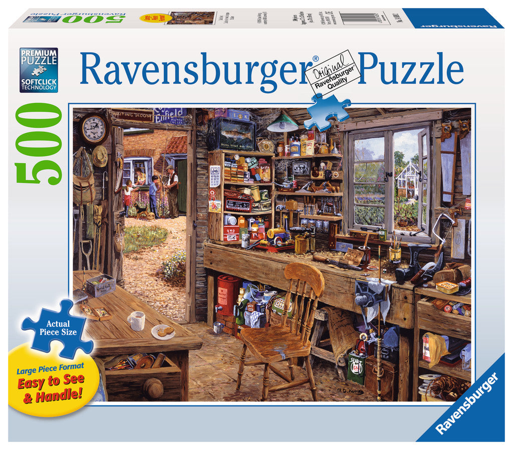 Ravensburger Adult Puzzles 500 pc Large Format Puzzles - Dad's Shed 14859