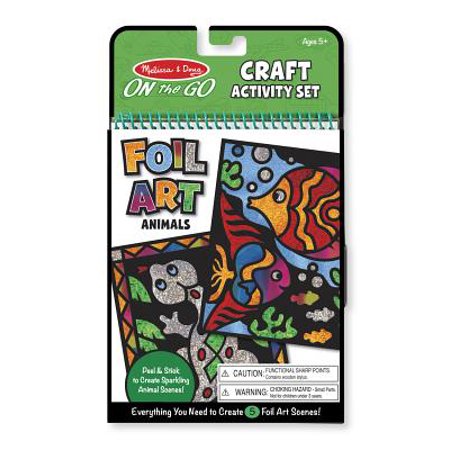 Melissa & Doug On the Go Foil Art Craft Activity Set - Animals