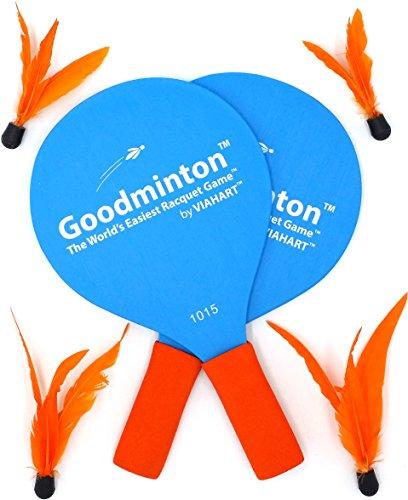 VIAHART Goodminton | The World's Easiest Racket Game | an Indoor Outdoor Year-Round Fun Racquet Game for Boys, Girls, and People of All Ages