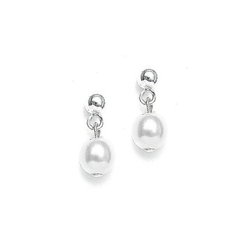 Pearl Drop Flower Girl Earrings