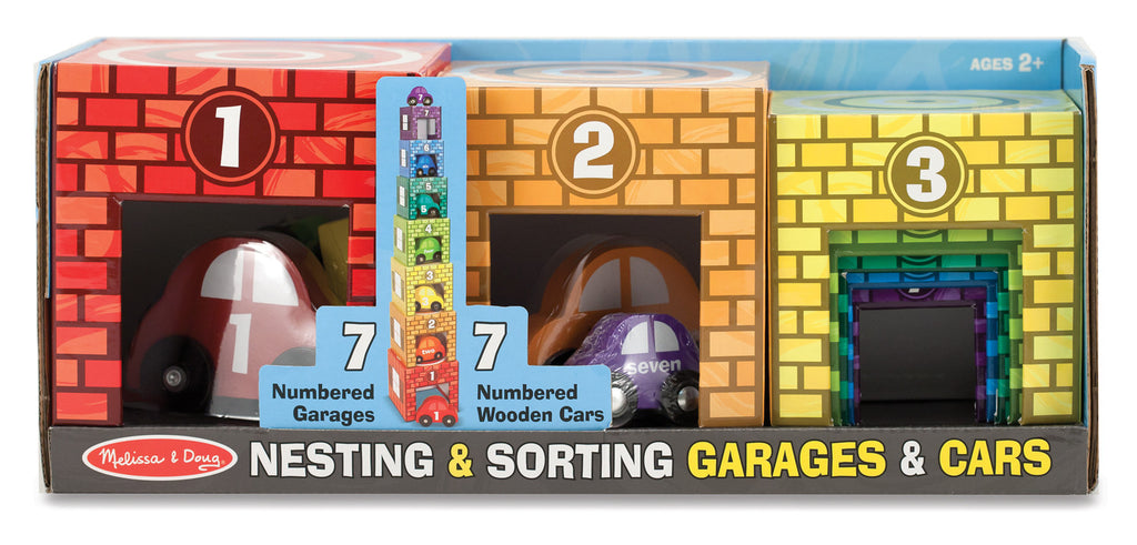 Melissa & Doug Nesting & Sorting Garages & Cars 2435