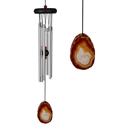 Woodstock Chimes WAGBR The Original Guaranteed Musically Tuned Small Agate Wind Chime, Brown