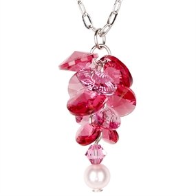 Woodstock Chimes Garden Reflections - Pink Rose Necklace GARN