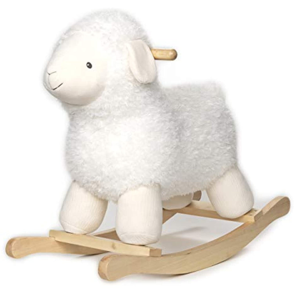 GUND Baby Lamb Rocker with Wooden Base Plush Stuffed Animal Nursery, Cream, 21.5"