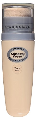 Physicians Formula Mineral Wear Talc-Free Mineral Liquid Foundation, Natural Beige, 1 Fluid Ounce