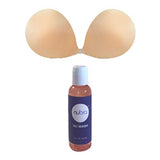 NuBra Seamless Push Up Strapless Bra Pads A B C D Bragel Made in USA + Cleanser Nude