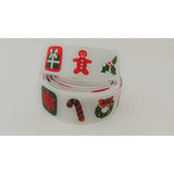 Polyester Grosgrain Ribbon for Decorations, Hairbows & Gift Wrap by Yame Home (7/8-in by 3-yds, ys07070217c - Christmas theme)