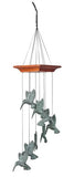 Woodstock Chimes HHS The Original Guaranteed Musically Tuned Chime Habitats-Hummingbird Spiral, Verdigris