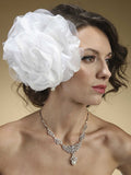 Silk Cabbage Rose  Bridal Hair Clip with Scattered Pearls 3342H