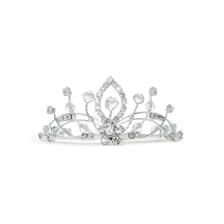 Lacy Crystal Spray Tiara Comb