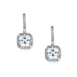 Radiant Cut Cubic Zirconia Drop Bridal, Prom or Bridesmaids 3609E