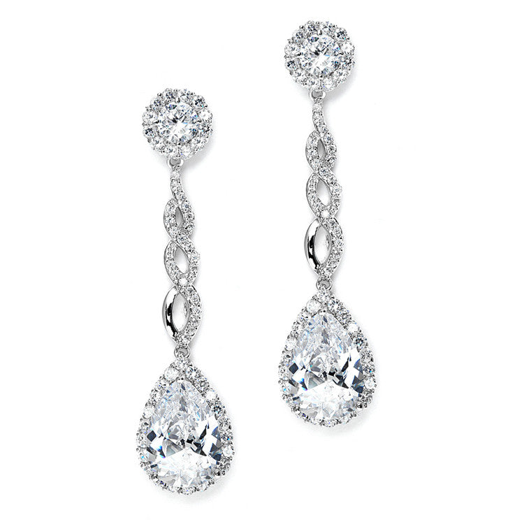 Opulent Cubic Zirconia Wedding Earrings 3653E