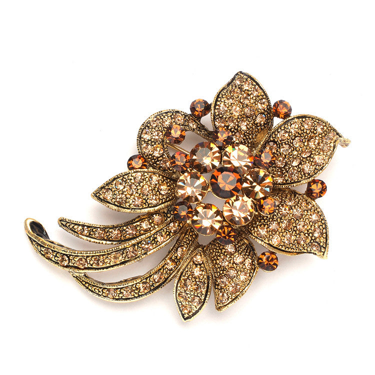 Light Colorado Topaz Floral Special Occasion Pin 3728P-LC