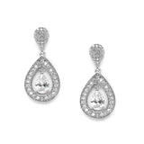 Micro Pave Cubic Zirconia Wedding or Bridesmaids Earrings 3756E