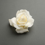 Real Touch Ivory Rose Bridal Hair Flower with Genuine Look & Feel 3861H