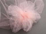 Tulle Birdcage Veil Bridal Cap with Side Pouf & Swarovski Crystals 3931V